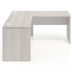 Mesa de escritorio en L Work fondo 60 estructura bicolor