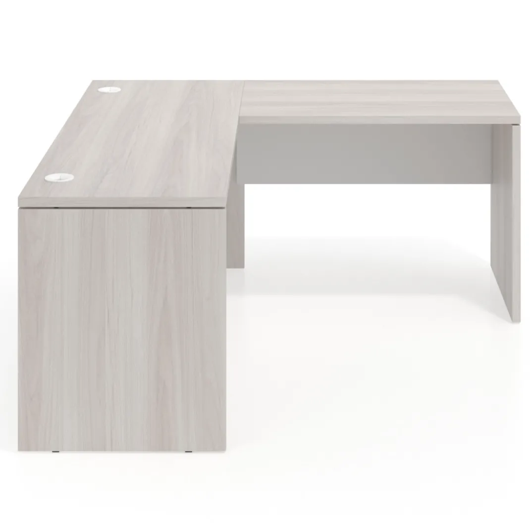 Mesa de escritorio en L Work fondo 60 estructura bicolor