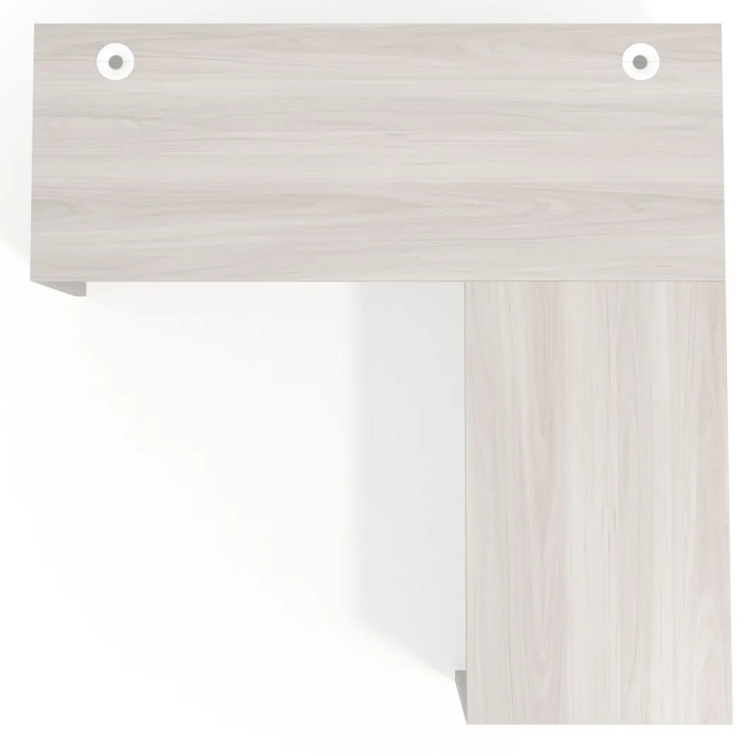 Mesa de escritorio en L Work fondo 60 estructura bicolor