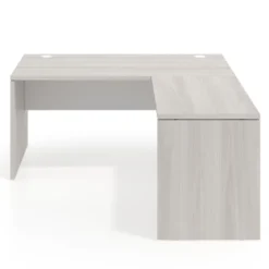 Mesa de escritorio en L Work fondo 80 estructura bicolor