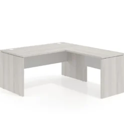 Mesa de escritorio en L Work fondo 80 estructura bicolor