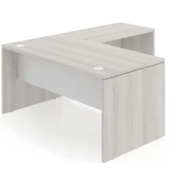 Mesa de escritorio en L Work fondo 80 estructura bicolor