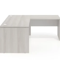 Mesa de escritorio en L Work fondo 80 estructura bicolor