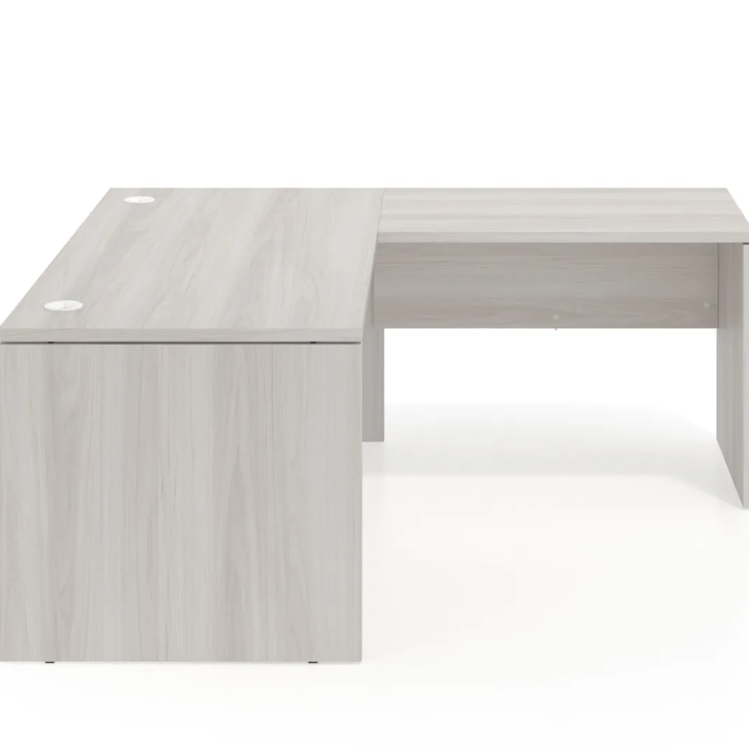 Mesa de escritorio en L Work fondo 80, estructura monocolor