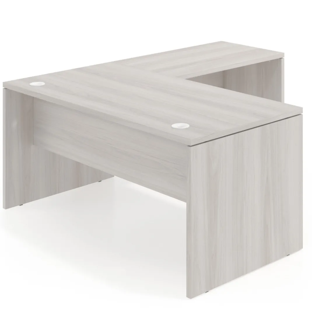 Mesa de escritorio en L Work fondo 80, estructura monocolor