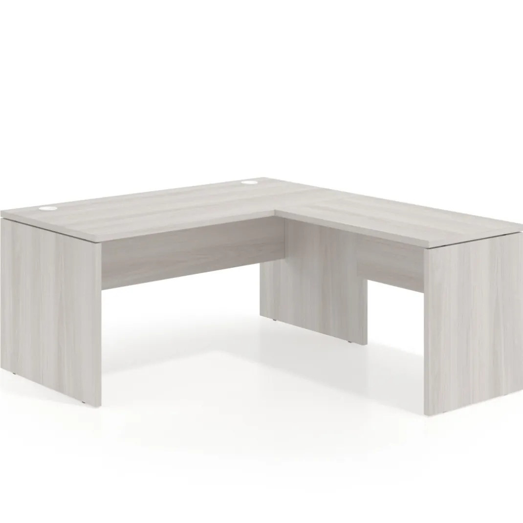 Mesa de escritorio en L Work fondo 80, estructura monocolor