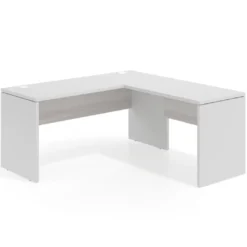 Mesa de escritorio en L Work fondo 60 estructura bicolor