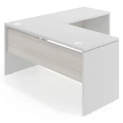 Mesa de escritorio en L Work fondo 60 estructura bicolor