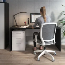 Mesa de Escritorio Estrecha Work Plus fondo 60 estructura bocamina
