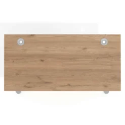 Mesa de Escritorio pata en T, fondo 80cm, estructura blanca, sobre ergonómico