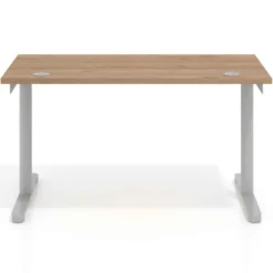 Mesa de Escritorio pata en T, fondo 80cm, estructura blanca, sobre ergonómico