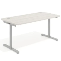Mesa de Escritorio pata en T, fondo 80cm, estructura aluminio, sobre ergonómico