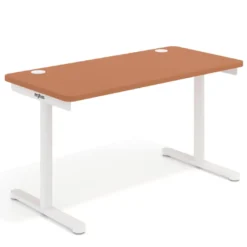 Mesa de Escritorio pata en T, fondo 80cm, estructura negra, sobre ergonómico