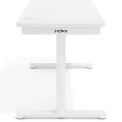 Mesa de Escritorio pata en T, fondo 80cm, estructura negra, sobre ergonómico