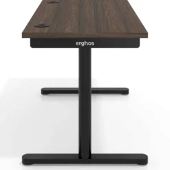 Mesa de Escritorio pata en T, fondo 68cm, estructura negra, sobre recto