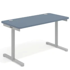 Mesa de Escritorio pata en T, fondo 68cm, estructura aluminio, sobre ergonómico