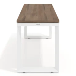 Mesa de escritorio pequeña Delta, fondo 60cm, estructura blanca