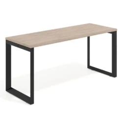 Mesa de escritorio pequeña Delta, fondo 60cm, estructura negra