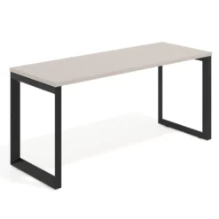 Mesa de escritorio pequeña Delta, fondo 60cm, estructura negra