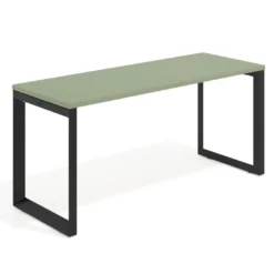 Mesa de escritorio pequeña Delta, fondo 60cm, estructura negra