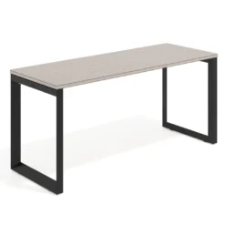 Mesa de escritorio pequeña Delta, fondo 60cm, estructura negra