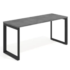 Mesa de escritorio pequeña Delta, fondo 60cm, estructura negra