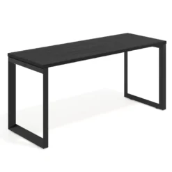 Mesa de escritorio pequeña Delta, fondo 60cm, estructura negra