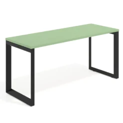 Mesa de escritorio pequeña Delta, fondo 60cm, estructura negra