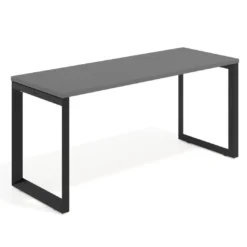 Mesa de escritorio pequeña Delta, fondo 60cm, estructura negra