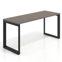 Mesa de escritorio pequeña Delta, fondo 60cm, estructura negra