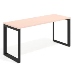 Mesa de escritorio pequeña Delta, fondo 60cm, estructura negra