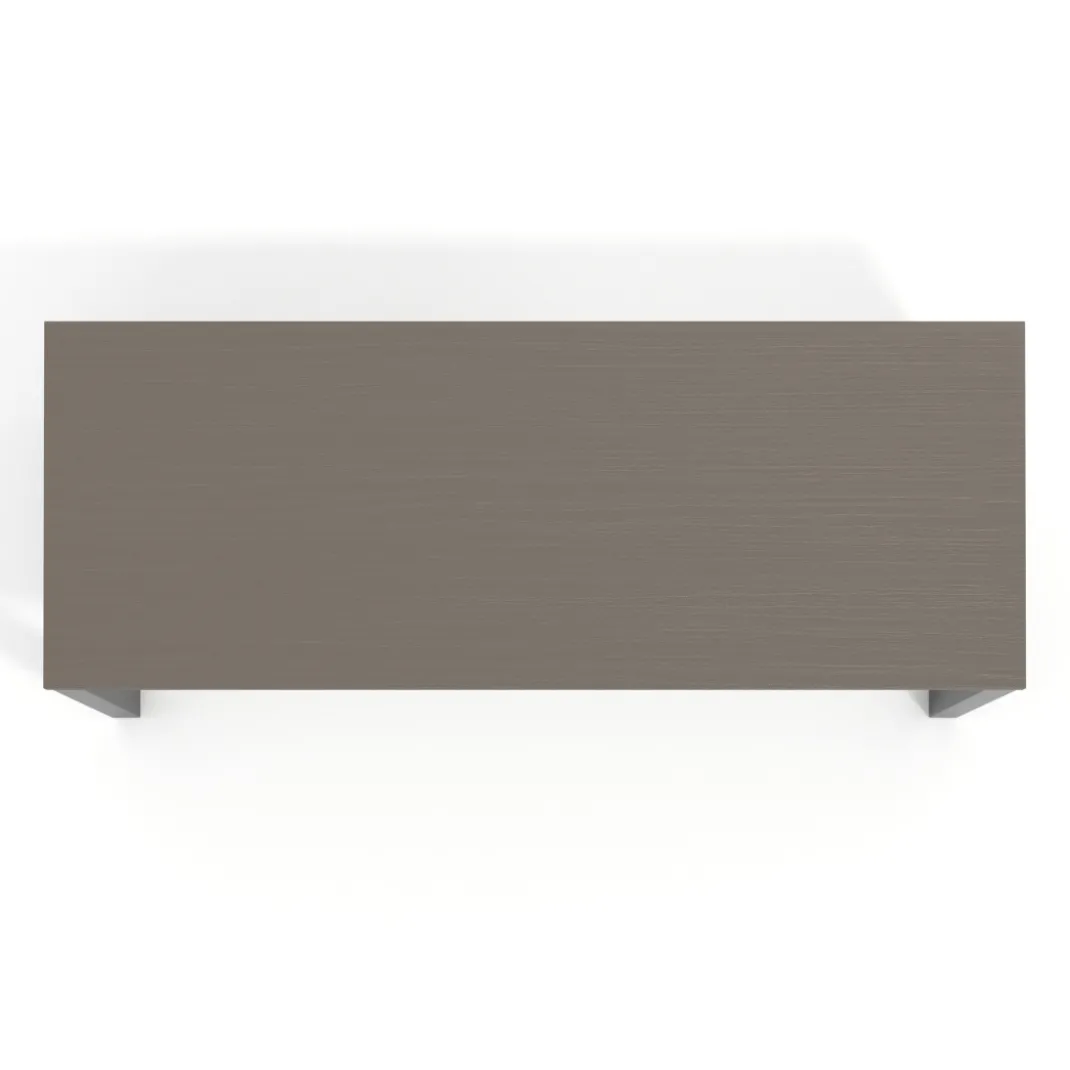 Mesa de escritorio pequeña Delta, fondo 60cm, estructura negra