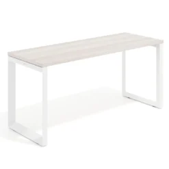 Mesa de escritorio pequeña Delta, fondo 60cm, estructura blanca