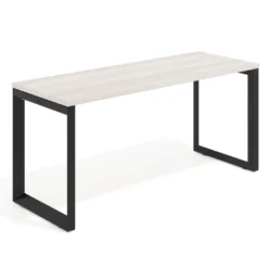 Mesa de escritorio pequeña Delta, fondo 60cm, estructura negra
