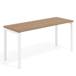 Mesa de escritorio pequeña Kube fondo 60cm estructura blanca