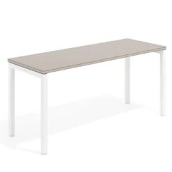 Mesa de escritorio pequeña Kube fondo 60cm estructura blanca