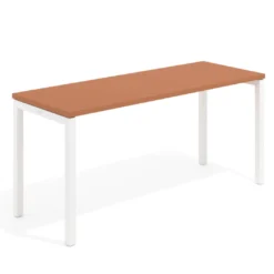 Mesa de escritorio pequeña Kube fondo 60cm estructura blanca