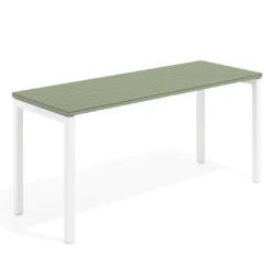 Mesa de escritorio pequeña Kube fondo 60cm estructura blanca