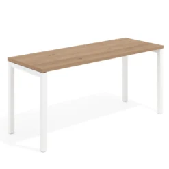 Mesa de escritorio pequeña Kube fondo 60cm estructura blanca