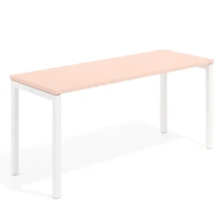 Mesa de escritorio pequeña Kube fondo 60cm estructura blanca