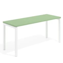 Mesa de escritorio pequeña Kube fondo 60cm estructura blanca