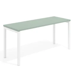 Mesa de escritorio pequeña Kube fondo 60cm estructura blanca