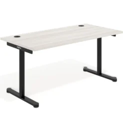 Mesa de Escritorio Tdesk, fondo 80cm, estructura negra, sobre recto