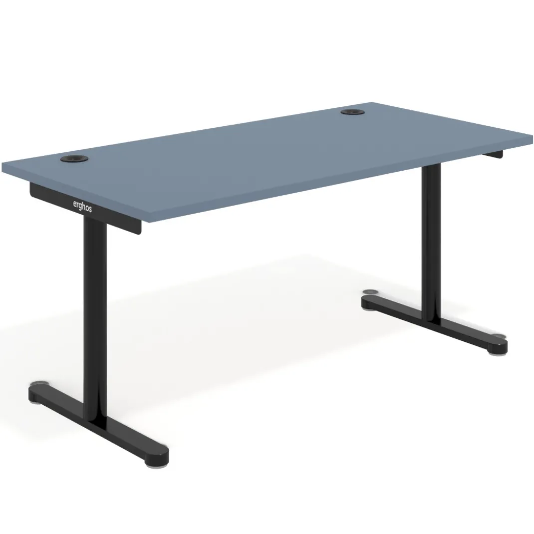 Mesa de Escritorio Tdesk, fondo 80cm, estructura negra, sobre recto