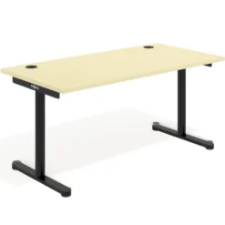 Mesa de Escritorio Tdesk, fondo 80cm, estructura negra, sobre recto
