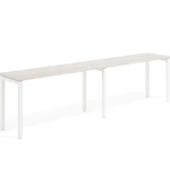Mesa de formación progresiva doble Kube, fondo 50cm, estructura blanco