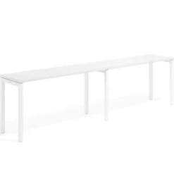 Mesa de formación progresiva doble Kube, fondo 50cm, estructura blanco