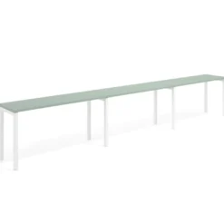 Mesa de formación progresiva triple Kube, fondo 50cm, estructura blanco