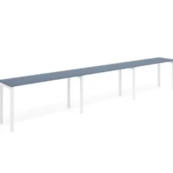 Mesa de formación progresiva triple Kube, fondo 50cm, estructura blanco