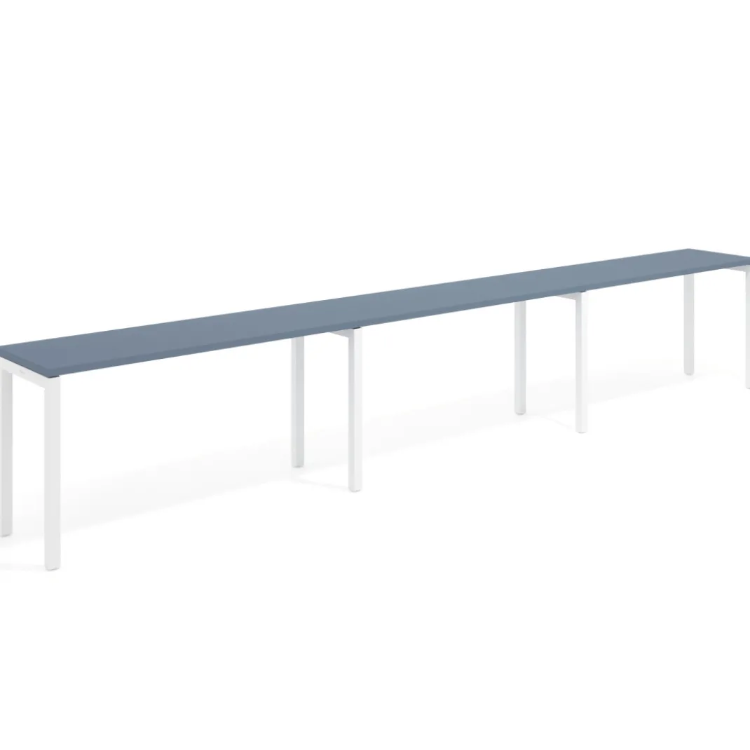 Mesa de formación progresiva triple Kube, fondo 50cm, estructura blanco